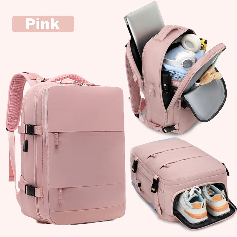 Zontrend™ AeroPack Flight-Approved Travel Backpack – Waterproof Smart Carry-On Laptop Bag.